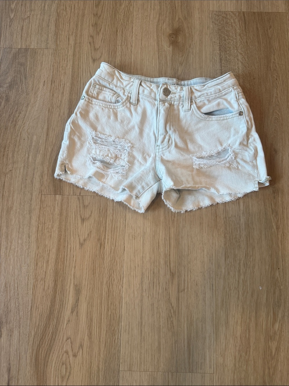 art class White Distressed Denim Jean Shorts